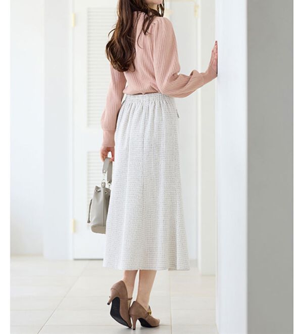 alotta（アロッタ）の「カシミヤタッチボウタイリブニット（ニット・セーター）」｜詳細画像