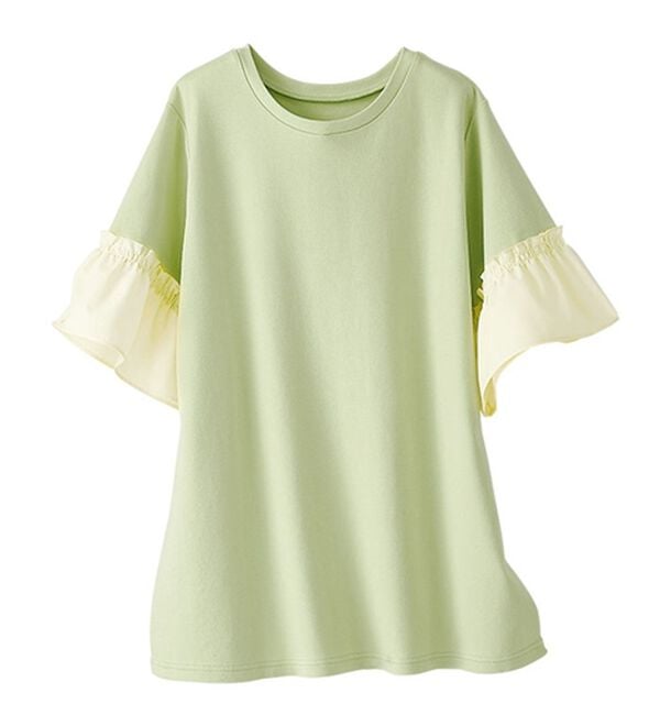 BELLUNA（ベルーナ）の「オーガニックコットン素材切替デザインプルオーバー（カットソー）」｜詳細画像