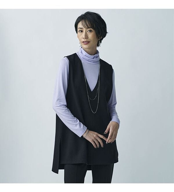 BELLUNA（ベルーナ）の「なめらかテンセル（ＴＭ）繊維ストレッチプルオーバー（カットソー）」｜詳細画像