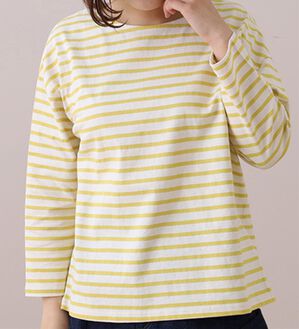 BELLUNA（ベルーナ）の「＜ｓｏｒａｆｕｋｕ＞ボーダープルオーバー（カットソー）」｜アイボリー／イエロー