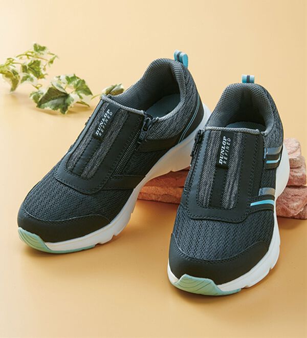 「ダンロップリファインド　軽量コンフォートスニーカー（スニーカー）」｜ブラック