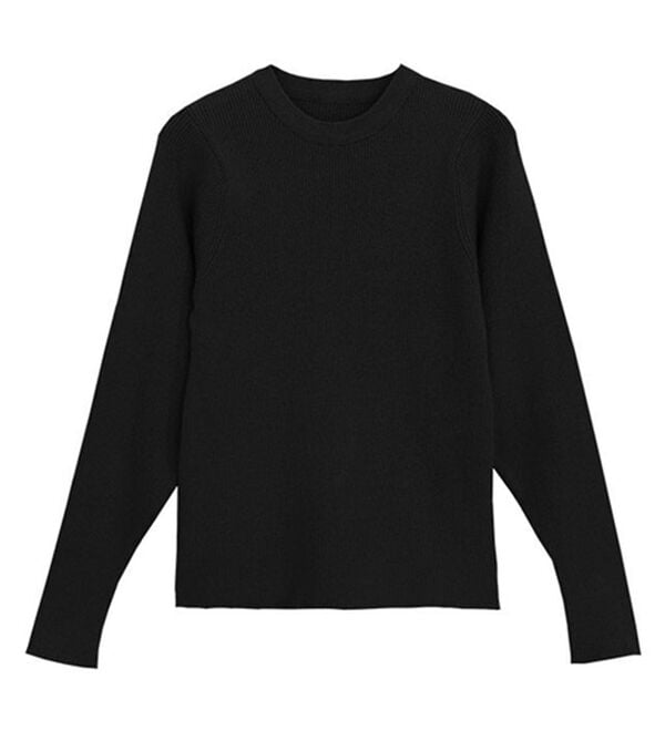 Pierrot（ピエロ）の「クルーネックリブニット（ニット・セーター）」｜詳細画像