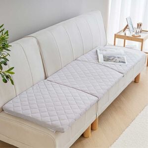 iellio（イエリオ）の「もちもち冷感・高反発洗えるソファパッド＜クッション・長座布団・ごろ寝マット・接触冷感・防ダニ・滑りにくい加工＞（ソファパッド）」｜ペールラベンダー