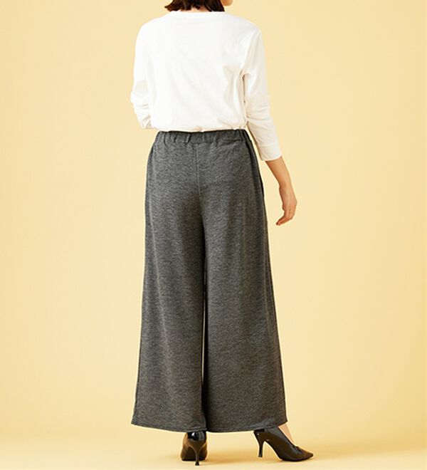 BELLUNA（ベルーナ）の「ウエスト楽々！キレイ見えワイドパンツ（ワイドパンツ・ガウチョ）」｜詳細画像