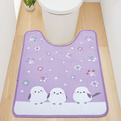 「シマエナガのロングトイレマット（トイレマット）」