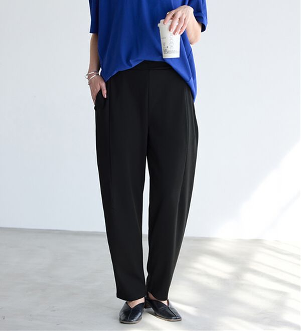 BELLUNA（ベルーナ）の「シュッと体型カバー！ワイドテーパード美脚パンツ（フルレングスパンツ）」｜詳細画像