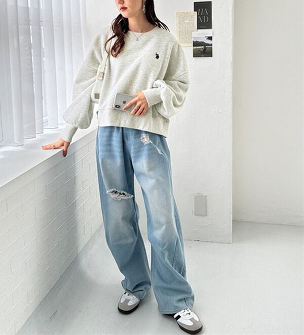 GeeRA（ジーラ）の「【Ｕ．Ｓ．ＰＯＬＯ　ＡＳＳＮ】ショートスウェット（トレーナー・スウェット）」｜詳細画像