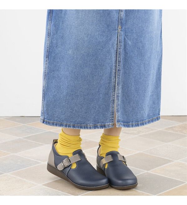 ルフラン（ルフラン）の「メディフィット　５Ｅ配色ベルト使いスリッポン（スリッポン）」｜詳細画像