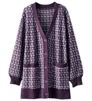 BELLUNA（ベルーナ）の「ツイード調ニットカーディガン（ニットカーディガン）」｜詳細画像