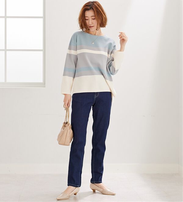 BELLUNA（ベルーナ）の「やわらかストレッチデニム素材スリムパンツ（フルレングスパンツ）」｜詳細画像