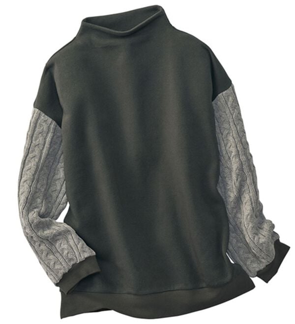 BELLUNA（ベルーナ）の「ケーブルニット使いプルオーバー（カットソー）」｜詳細画像