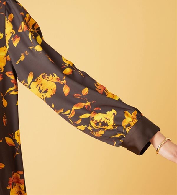 BELLUNA（ベルーナ）の「ビンテージ柄ピンタック使いワンピース（その他ワンピース）」｜詳細画像