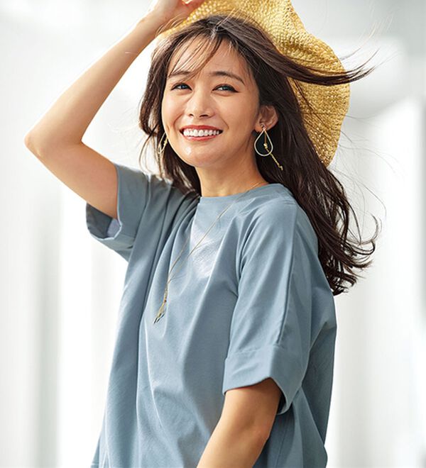 BELLUNA（ベルーナ）の「ヒンヤリ実感！大人顔サマ見えゆったりＴシャツ（Tシャツ）」｜詳細画像