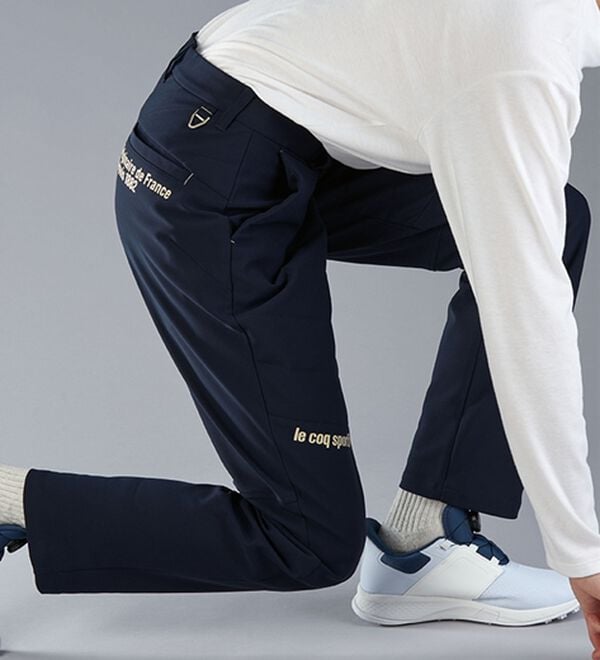「＜ルコックスポルティフ＞裏フリース防風ストレッチボンディングパンツ（メンズフルレングスパンツ）」｜詳細画像