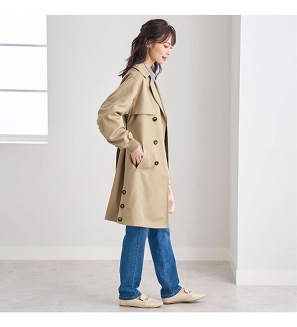 BELLUNA（ベルーナ）の「花粉対策！袖リブ使いトレンチコート（ロングコート）」｜詳細画像