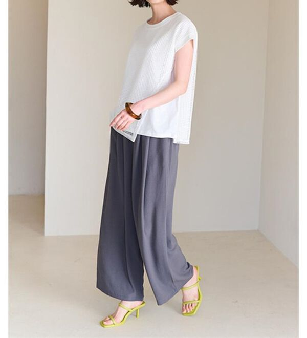 RANAN（ラナン）の「メッシュレイヤード風カットソー（カットソー）」｜詳細画像