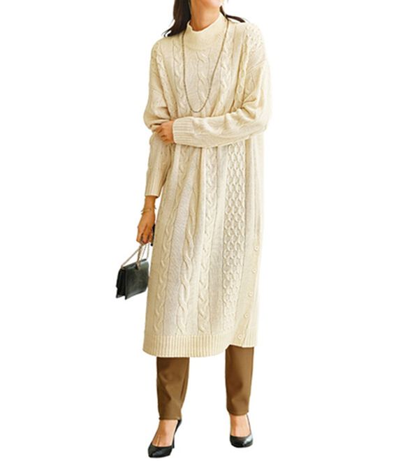 BELLUNA（ベルーナ）の「マシュマロみたいな裏ベロアなめらかストレッチパンツ（フルレングスパンツ）」｜詳細画像