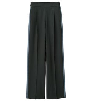 RANAN（ラナン）の「サイドラインシルエットパンツ（フルレングスパンツ）」｜ブラック無地／グレー