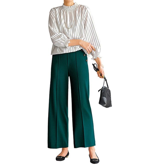 BELLUNA（ベルーナ）の「衿＆袖シャーリング使いブラウス（ブラウス）」｜詳細画像