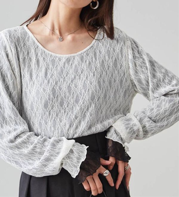 RANAN（ラナン）の「リバーシブルシアーレースＴ（カットソー）」｜詳細画像