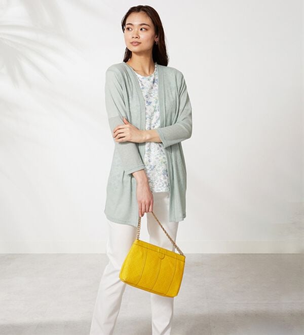 BELLUNA（ベルーナ）の「上品レース花柄プリントカーディガンアンサンブル（アンサンブル）」｜詳細画像