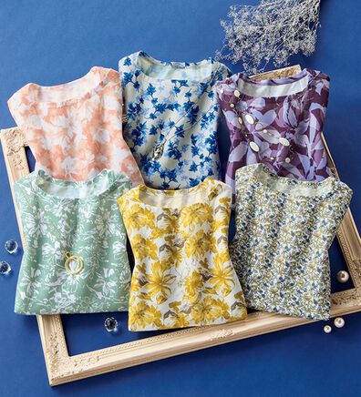 ルフラン（ルフラン）の「汗染み防止綿混プリントプルオーバー（カットソー）」