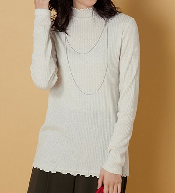 BELLUNA（ベルーナ）の「ラメ入りメローデザインプルオーバー（カットソー）」｜詳細画像