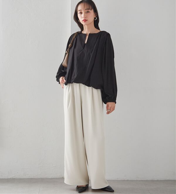 RANAN（ラナン）の「2WAYギャザーバルーンブラウス（ブラウス）」｜詳細画像