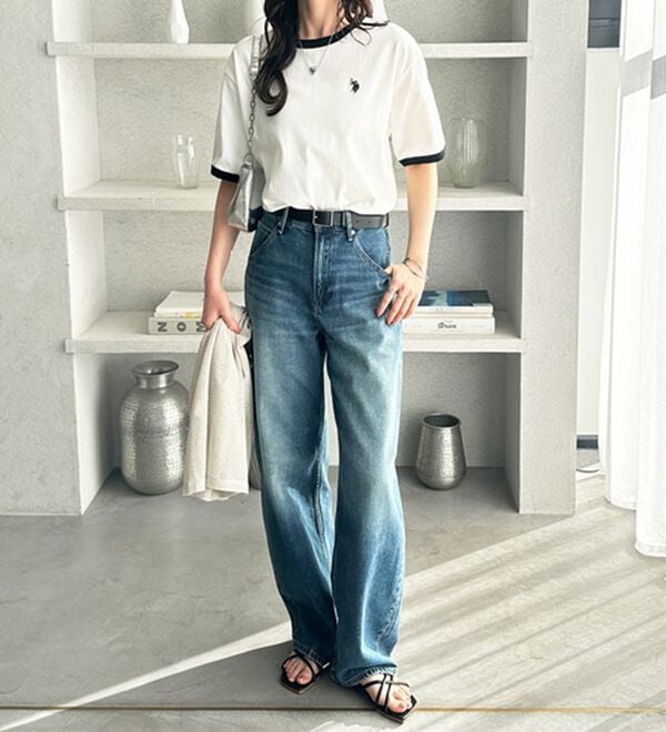 GeeRA（ジーラ）の「【ＵＳ．ＰＯＬＯ．ＡＳＳＮ】接触冷感リンガーＴシャツ（Tシャツ）」｜詳細画像