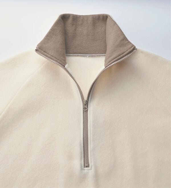 YU'NOW（ユナウ）の「【上下２点セット】かるぽかハーフジップフリースパジャマ＜ルームウェア・セットアップパジャマ＞（パジャマ・ルームウェア）」｜詳細画像