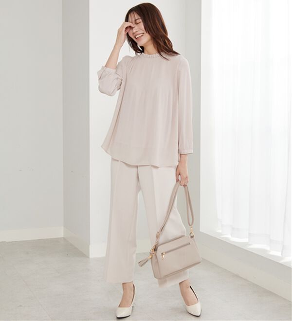 BELLUNA（ベルーナ）の「【新色追加】〈セレモニースタイル〉細プリーツデザインブラウス（ブラウス）」｜詳細画像