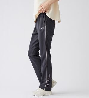 BELLUNA（ベルーナ）の「＜ＥＬＬＥ　Ａｃｔｉｖｅ＞配色ラインジャージパンツ（その他パンツ）」｜チャコール