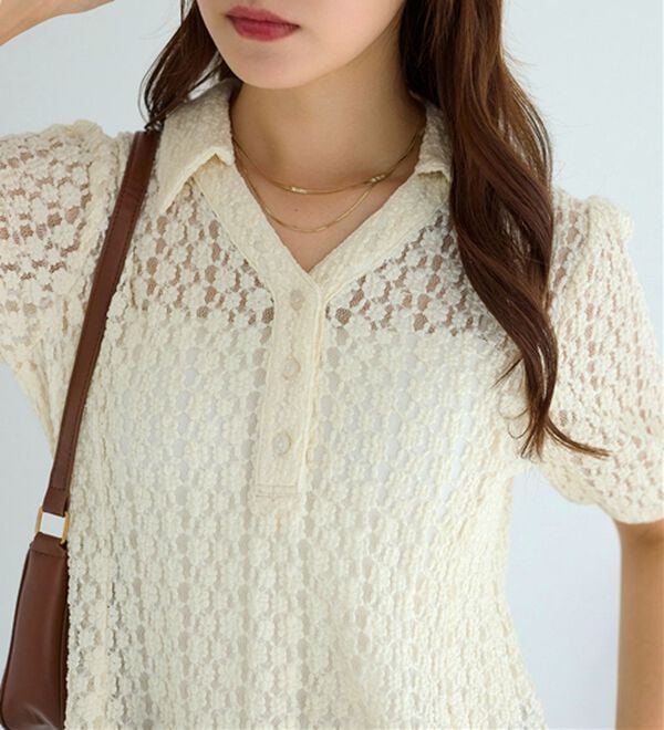 alotta（アロッタ）の「総レーススキッパーポロチュニック（チュニック）」｜詳細画像