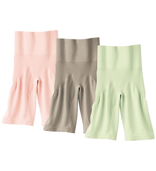 LAVIENNE（ラヴィエンヌ）の「【３色組】綿混の美ラクるロングガードル（ガードル）」｜3色組