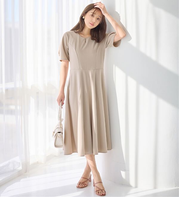 alotta（アロッタ）の「【4つの機能付】タック袖Ａラインワンピース（その他ワンピース）」｜詳細画像