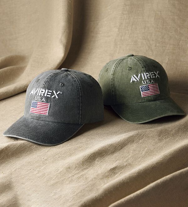 「＜アヴィレックス＞ビンテージ調キャップ（メンズ帽子）」｜詳細画像