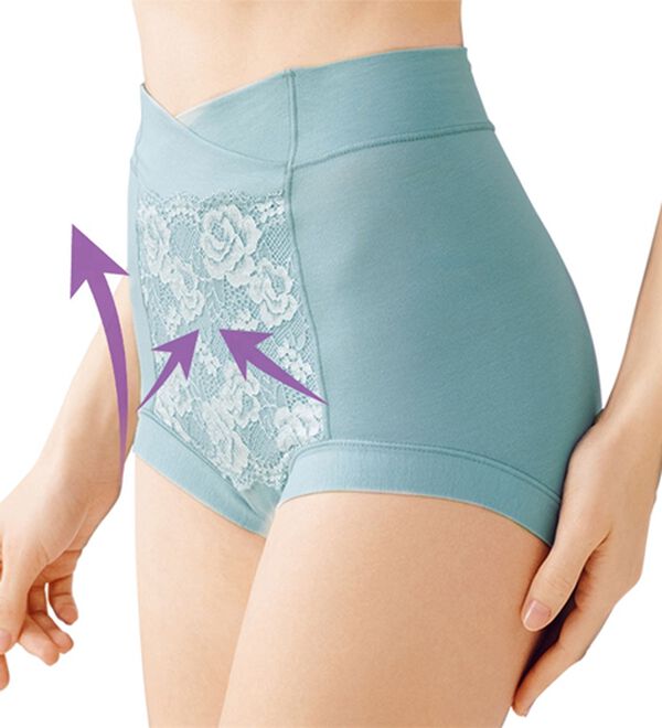 LAVIENNE（ラヴィエンヌ）の「【１０色組】新・お腹もち上げショーツガードル（ショーツ）」｜詳細画像