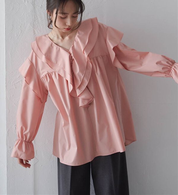 RANAN（ラナン）の「ビッグカラーフリルブラウス（ブラウス）」｜詳細画像