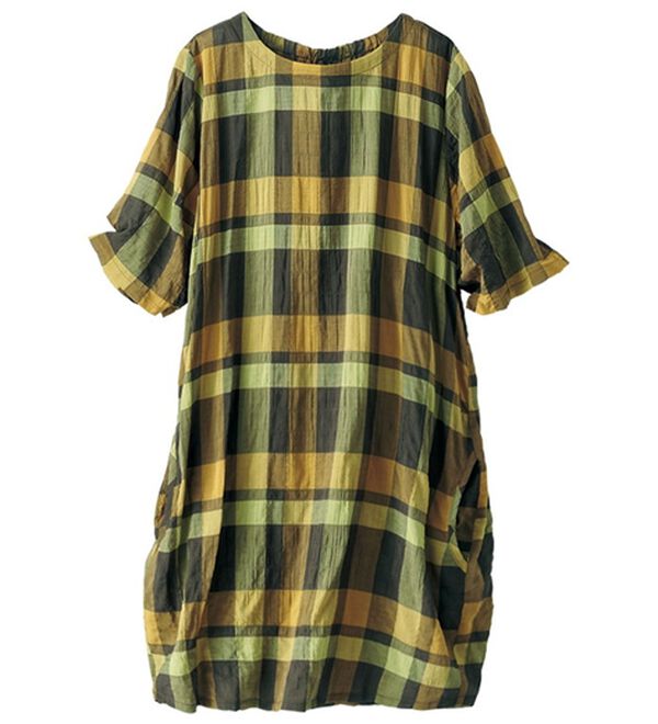 BELLUNA（ベルーナ）の「シャーリング素材ゆったりチュニック（チュニック）」｜イエロー系