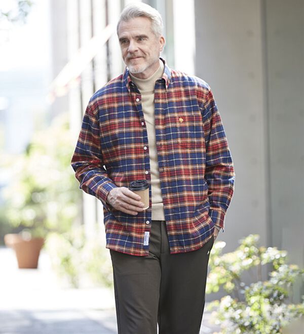 ポロ・ビーシーエス＞裏ボアチェックシャツ - ベルーナ【公式】