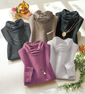 ルフラン（ルフラン）の「肌に優しい綿混チュール使いカットソー（カットソー）」｜詳細画像