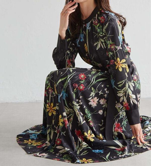 RANAN（ラナン）の「レトロフラワーシャツワンピース（プリントワンピース）」｜詳細画像