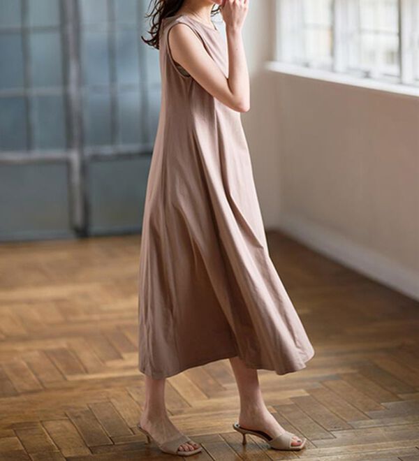 RANAN（ラナン）の「綿１００％フレアーロングワンピース（ロングワンピース）」｜詳細画像