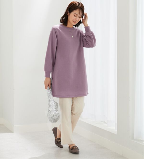 BELLUNA（ベルーナ）の「ふんわり素材軽ぽかチュニックワンピ―ス（チュニックワンピース）」｜詳細画像