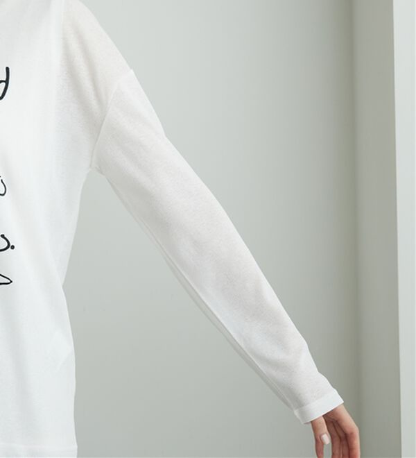 BELLUNA（ベルーナ）の「シアー素材ラクガキ風ロゴプルオーバー（カットソー）」｜詳細画像