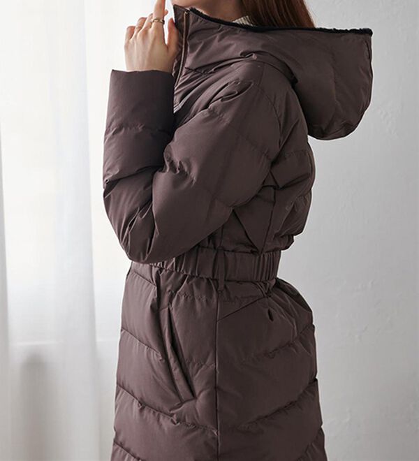 RANAN（ラナン）の「暖かファーフード使いすっきりダウンコート（ダウンコート・ジャケット・ベスト）」｜詳細画像