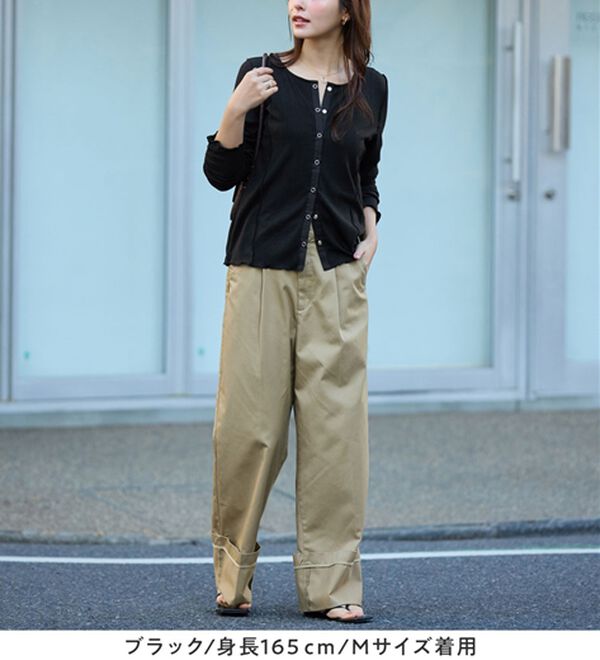 Viola e Viola（ヴィオラ エ ヴィオラ）の「針抜きシアードットボタンカーデ（その他カーディガン）」｜詳細画像