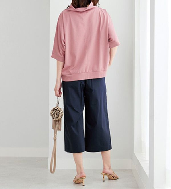 BELLUNA（ベルーナ）の「サラリ綿混ボタン使いキュロットパンツ（クロップドパンツ）」｜詳細画像