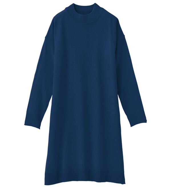 RANAN（ラナン）の「カシミヤタッチニットチュニックワンピース（チュニック）」｜詳細画像