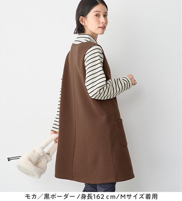 Viola e Viola（ヴィオラ エ ヴィオラ）の「重ね着風あったか裏起毛チュニックワンピース（その他ワンピース）」｜詳細画像